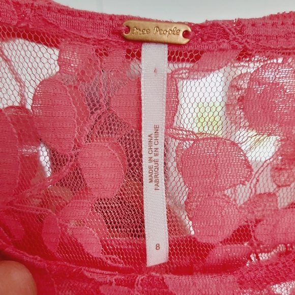 Free People Floral Mesh Dress Size 8 - Picture 4 of 7